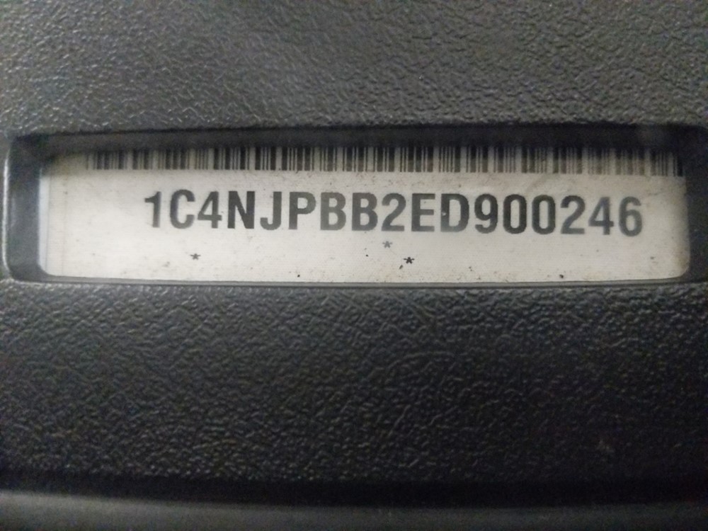 2014 Jeep Patriot - VIN Plate