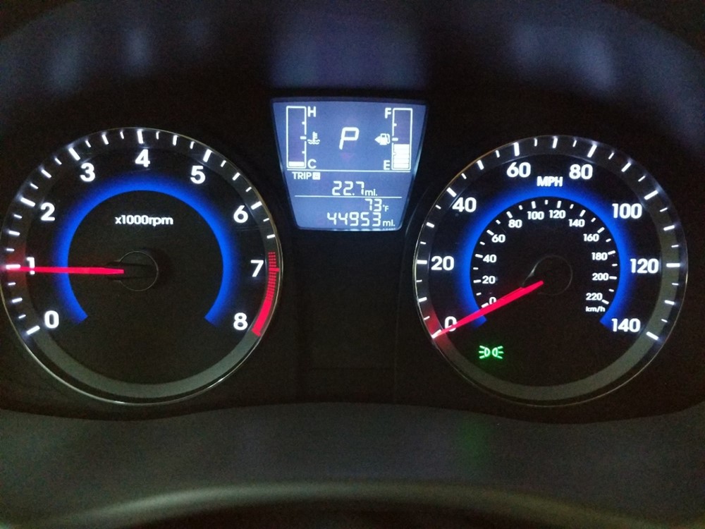 2017 Hyundai Accent - Odometer Close Up