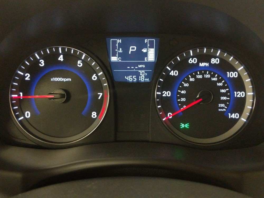2017 Hyundai Accent - Odometer Close Up