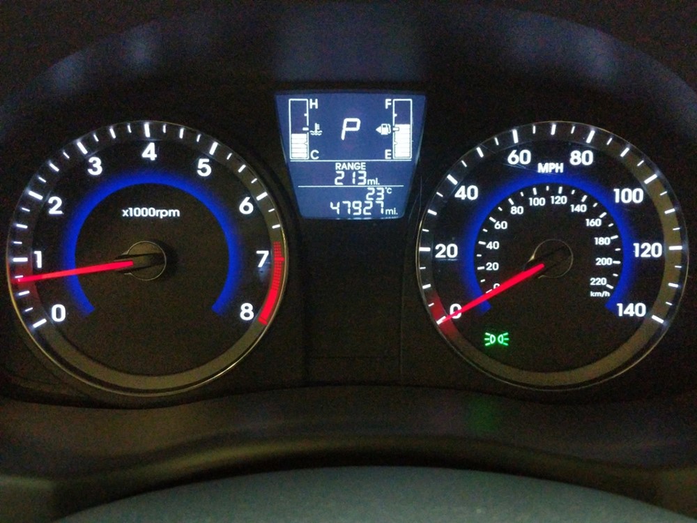 2017 Hyundai Accent - Odometer Close Up