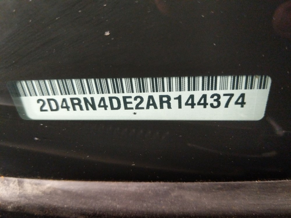 2010 Dodge Grand Caravan - VIN Plate