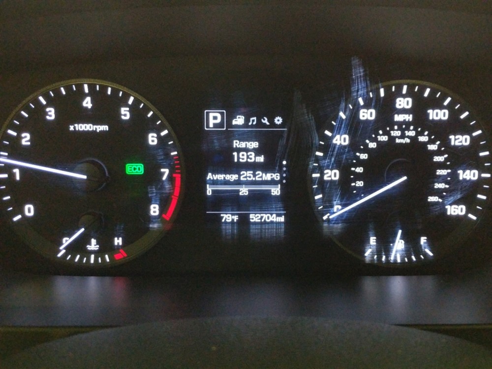 2017 Hyundai Sonata - Odometer Close Up