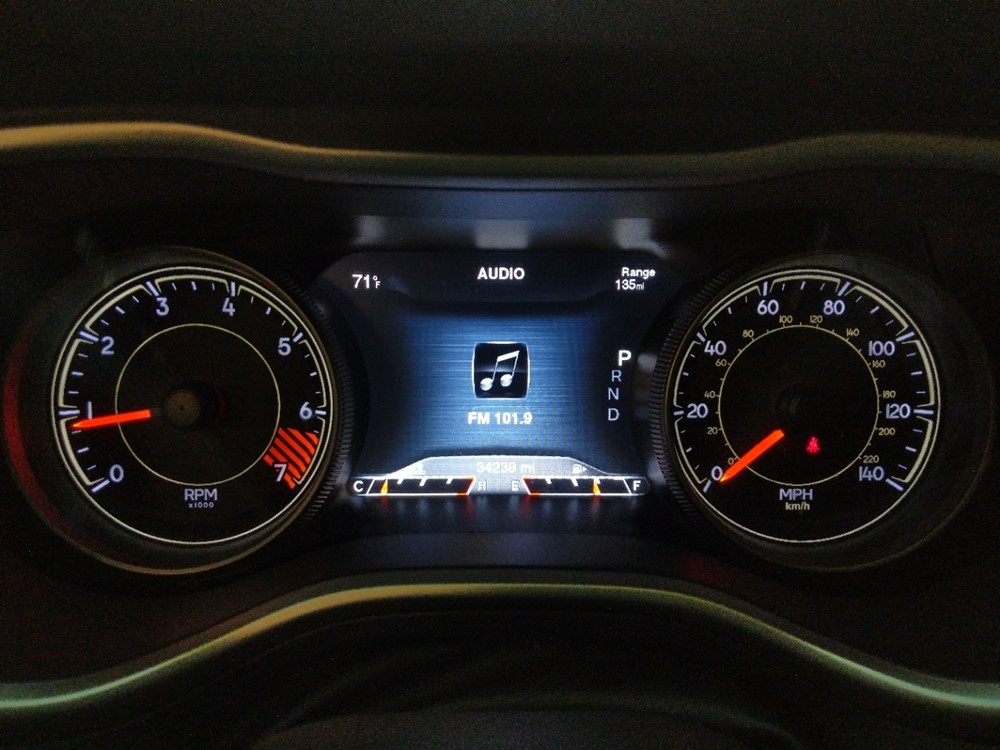 2015 Jeep Cherokee - Odometer Close Up