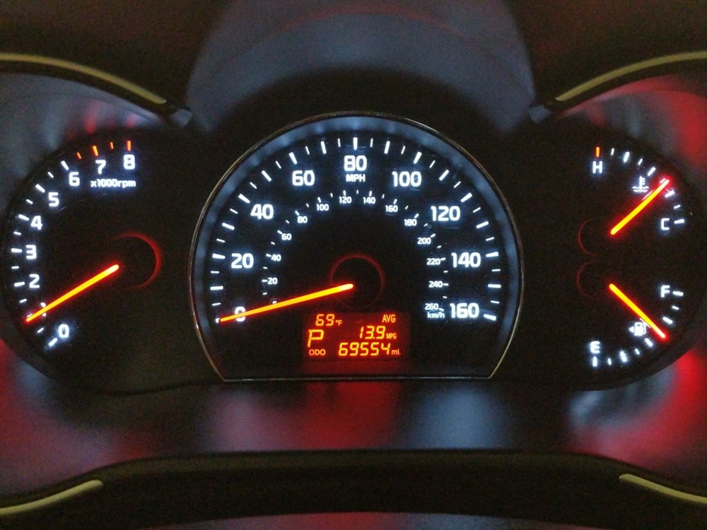 2014 Kia Sorento - Odometer Close Up