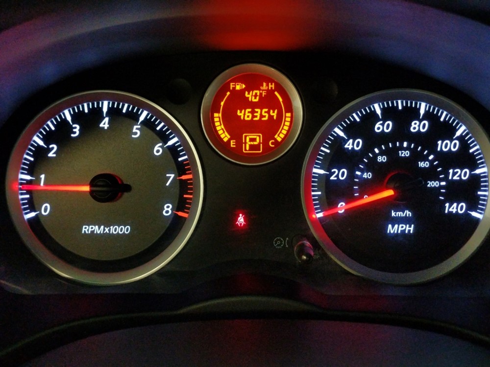 2012 Nissan Sentra - Odometer Close Up