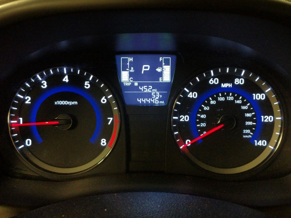 2017 Hyundai Accent - Odometer Close Up