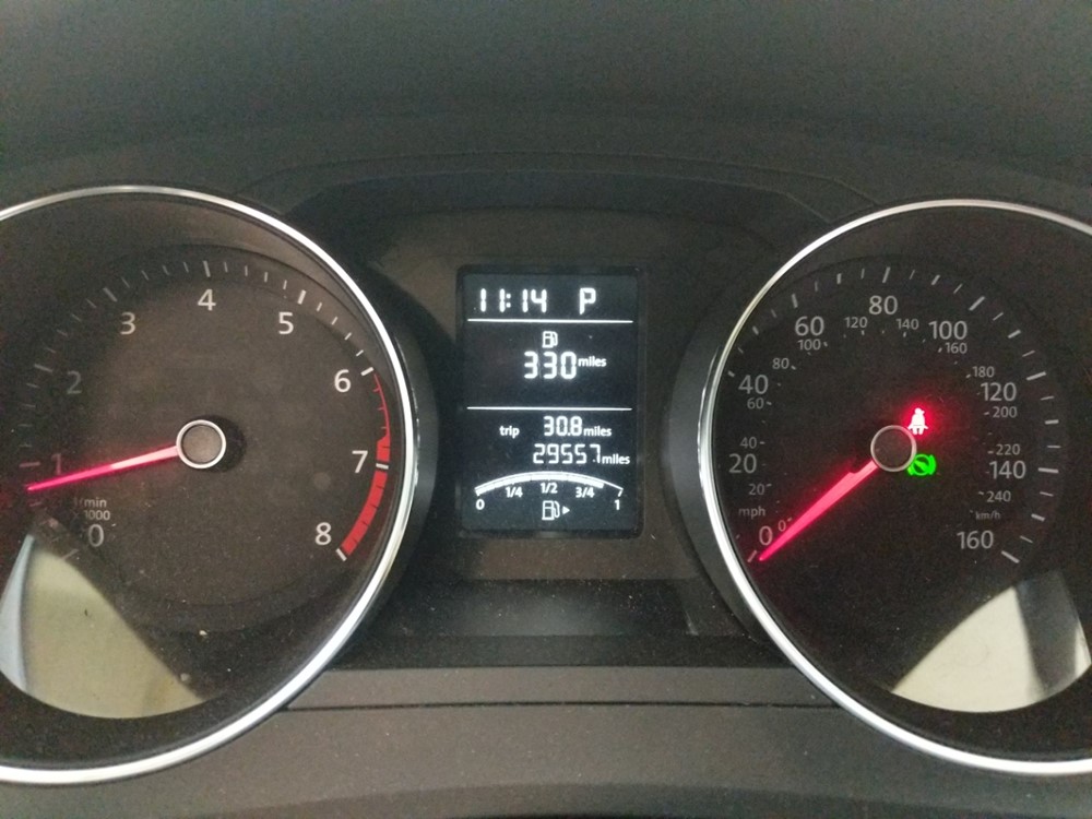 2017 Volkswagen Jetta - Odometer Close Up