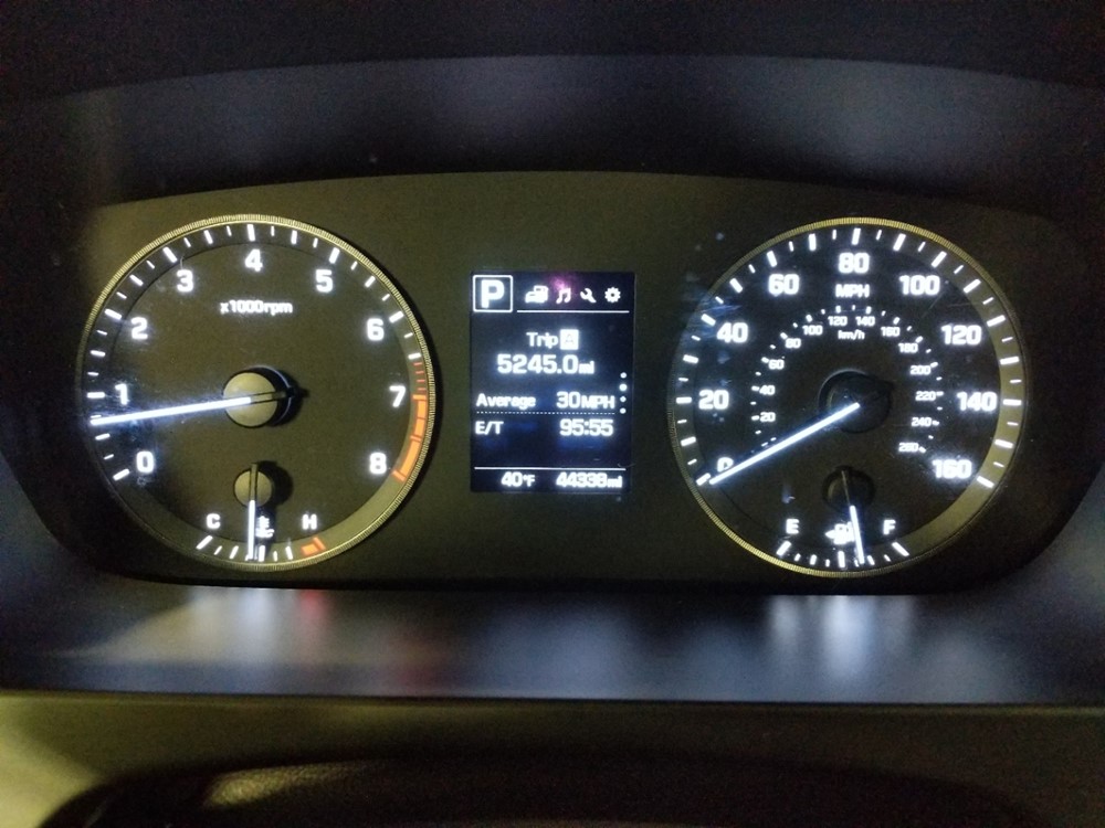 2017 Hyundai Sonata - Odometer Close Up