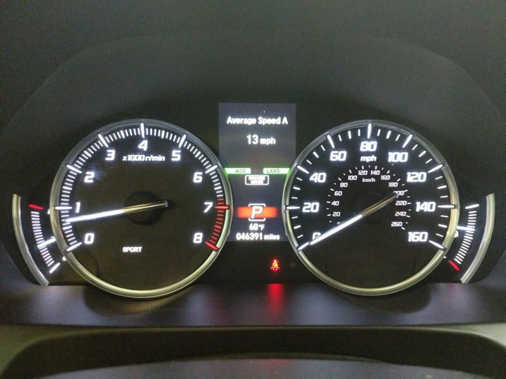 2015 Acura TLX - Odometer Close Up