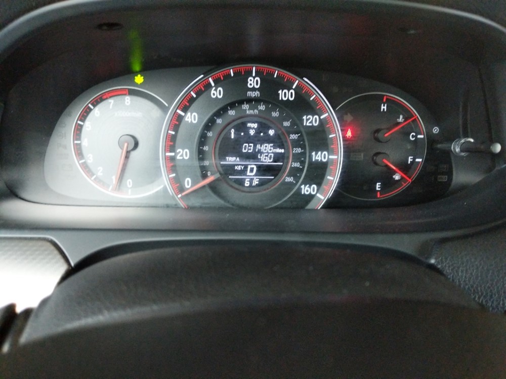 2016 Honda Accord - Odometer Close Up