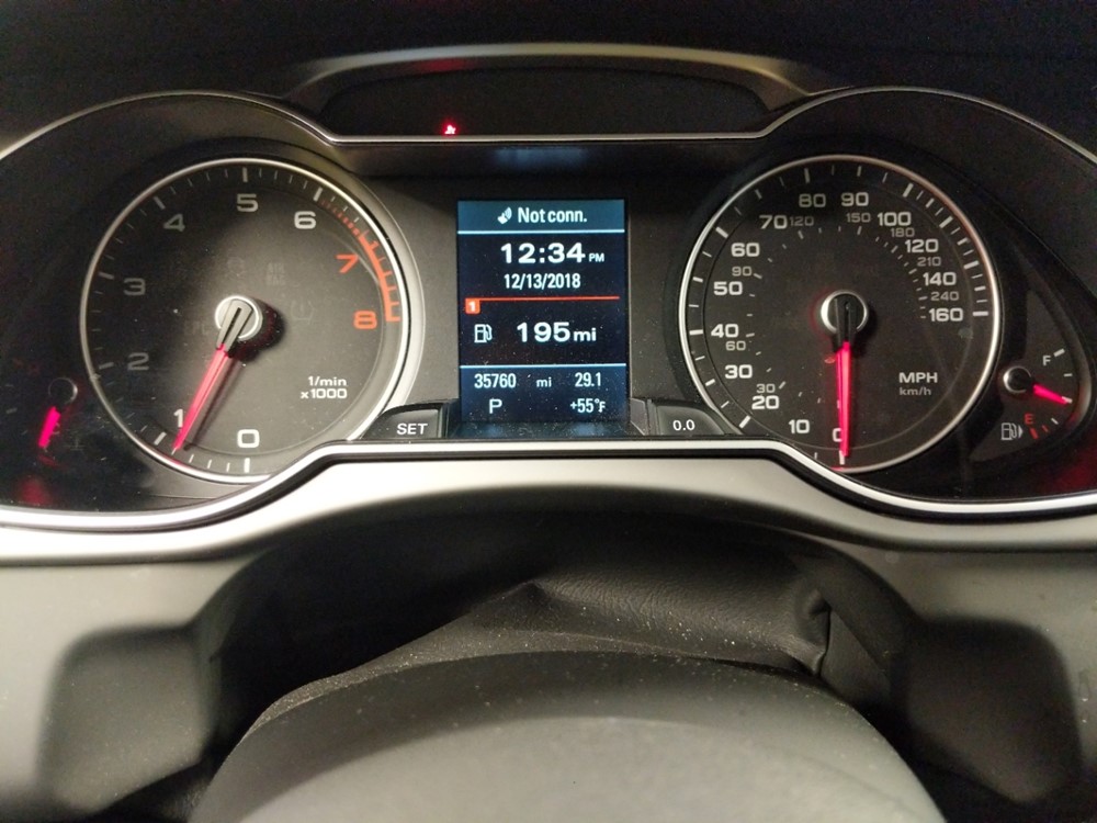 2015 Audi A4 - Odometer Close Up