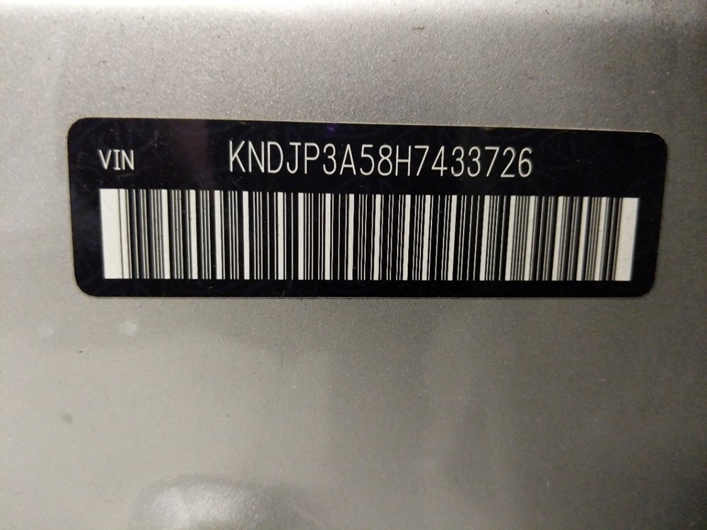 2017 Kia Soul - VIN Plate