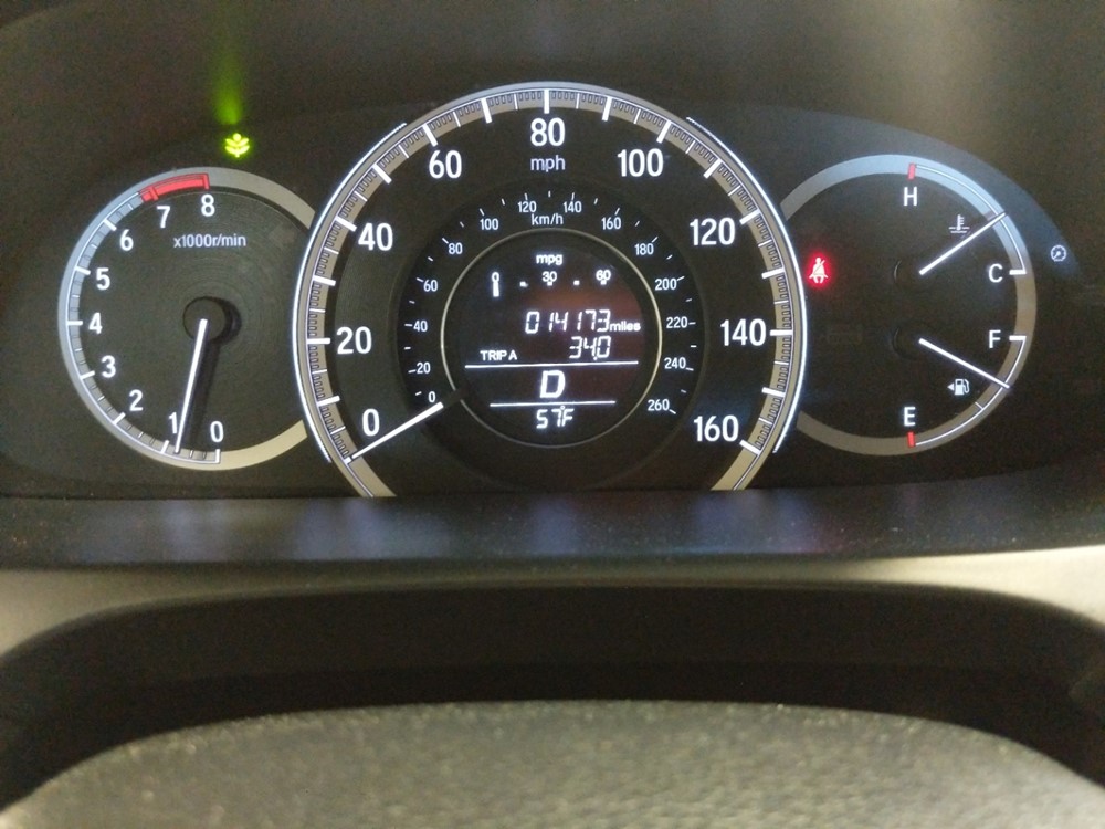 2017 Honda Accord - Odometer Close Up