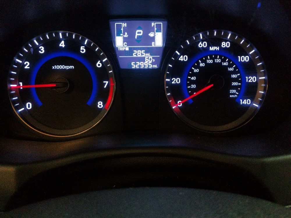 2017 Hyundai Accent - Odometer Close Up