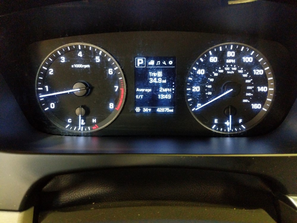 2017 Hyundai Sonata - Odometer Close Up