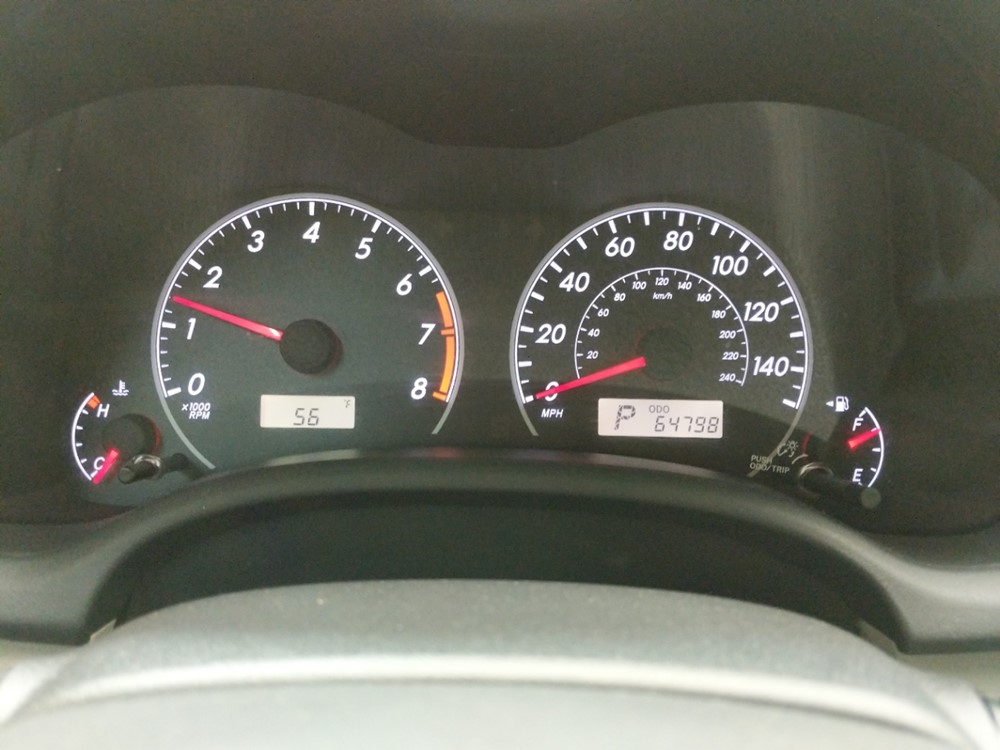 2013 Toyota Corolla - Odometer Close Up