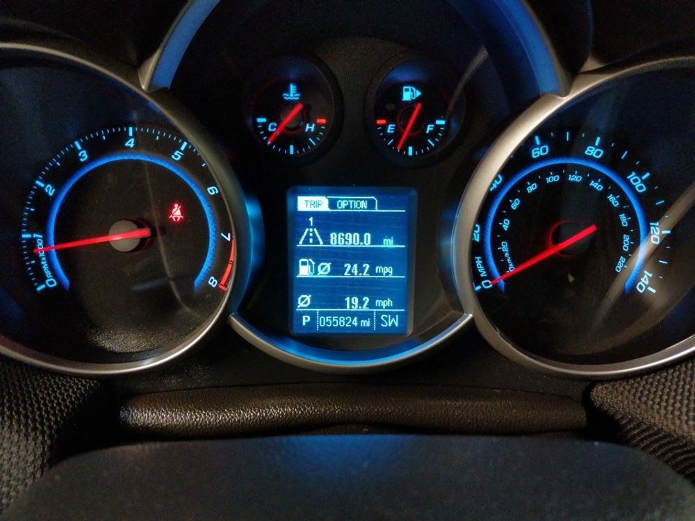 2014 Chevrolet Cruze - Odometer Close Up