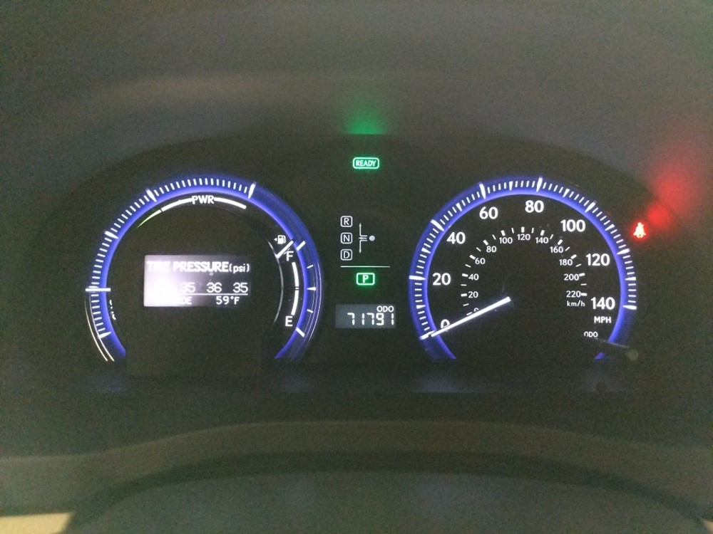 2012 Lexus HS 250h - Odometer Close Up