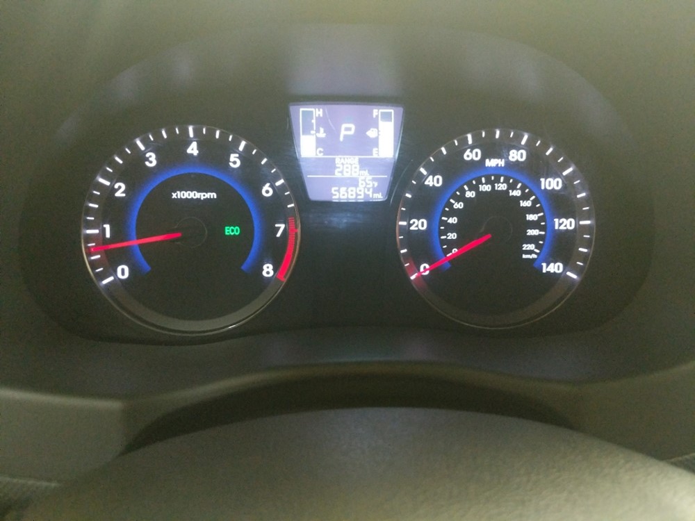 2017 Hyundai Accent - Odometer Close Up