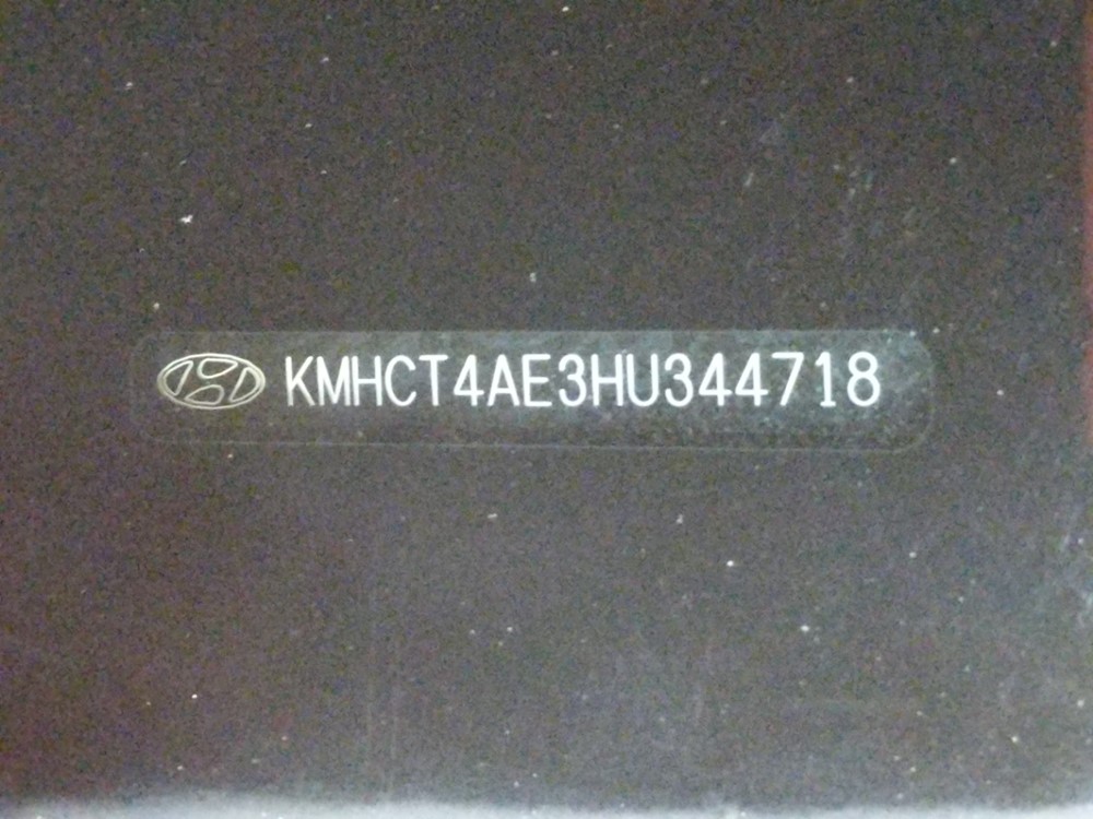 2017 Hyundai Accent - VIN Plate