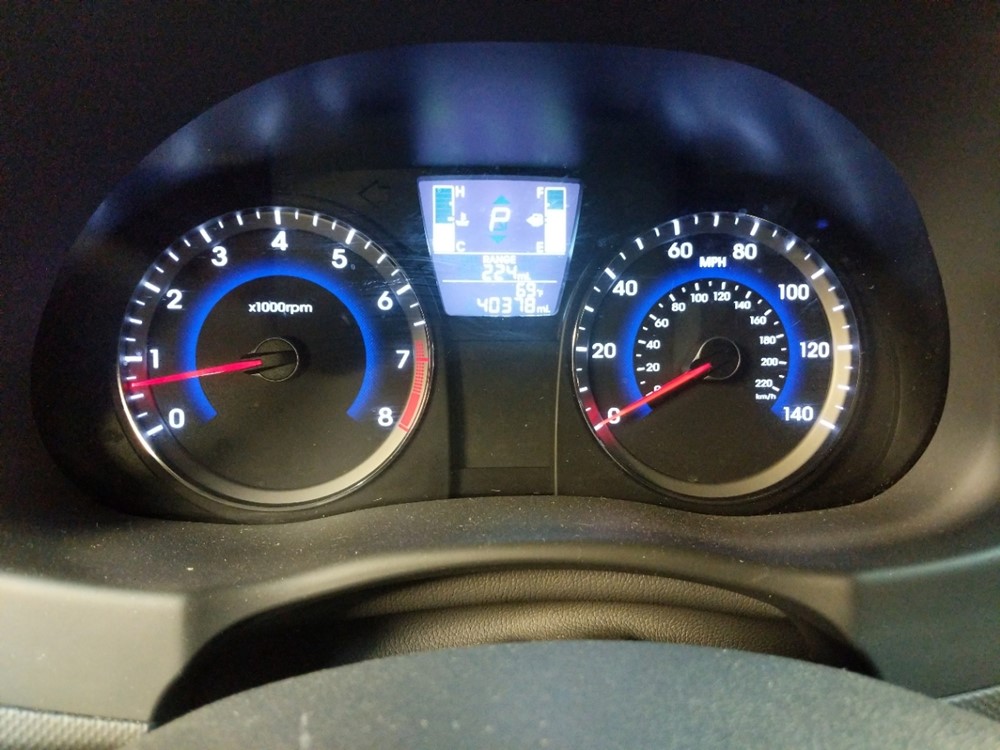 2017 Hyundai Accent - Odometer Close Up