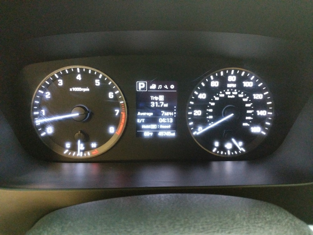 2017 Hyundai Sonata - Odometer Close Up