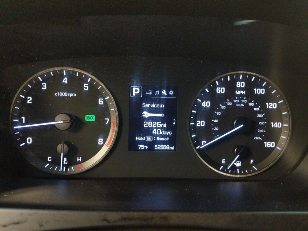 2015 Hyundai Sonata - Odometer Close Up