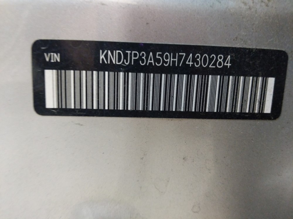 2017 Kia Soul - VIN Plate