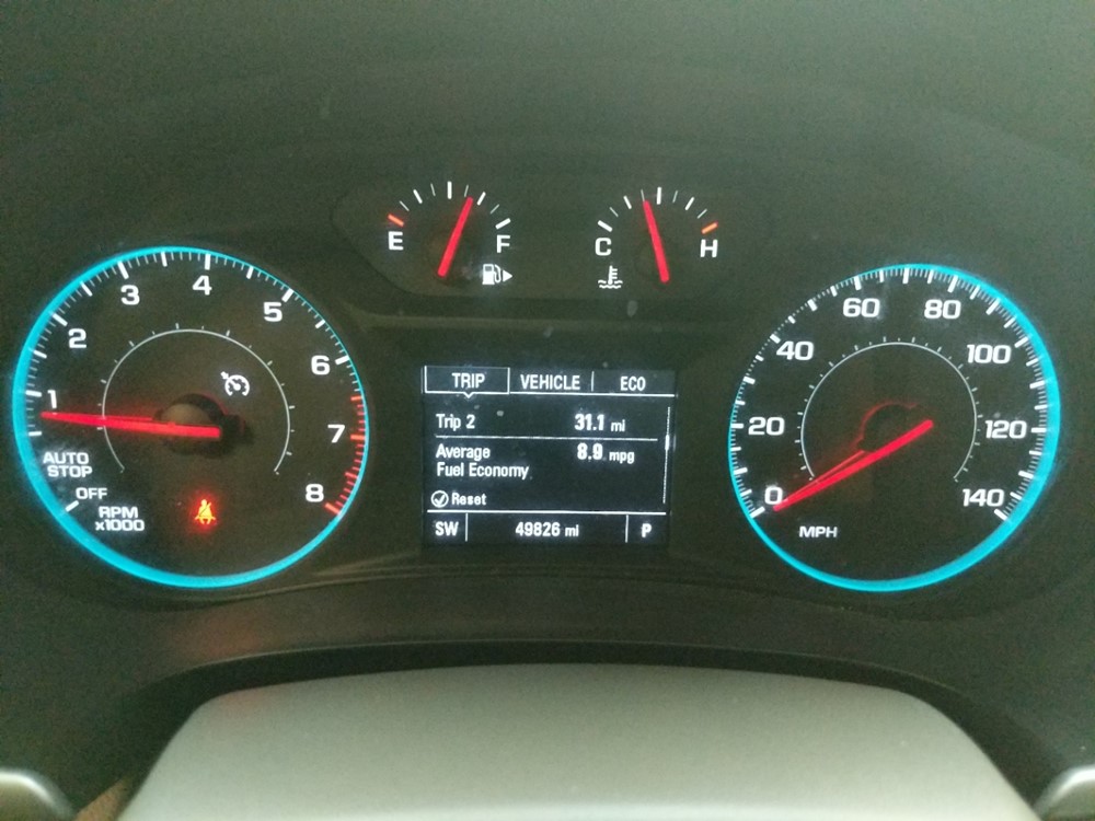 2016 Chevrolet Malibu - Odometer Close Up