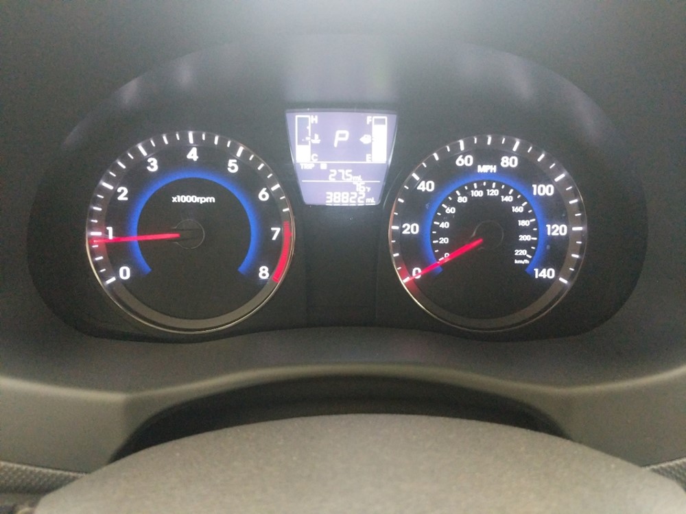 2017 Hyundai Accent - Odometer Close Up