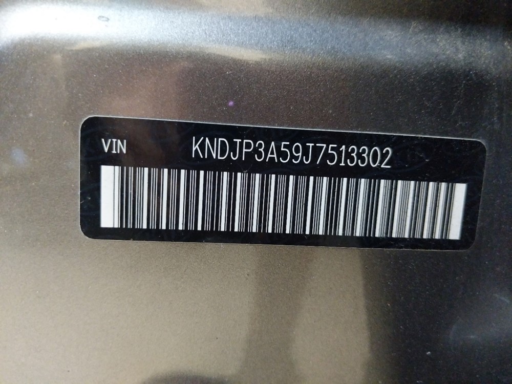 2018 Kia Soul - VIN Plate