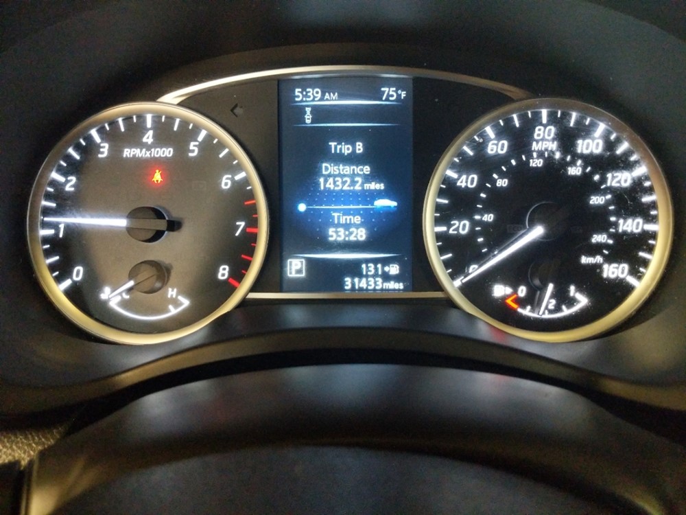 2018 Nissan Sentra - Odometer Close Up