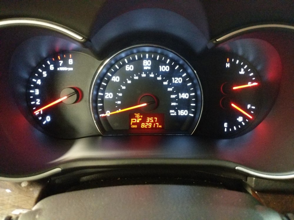 2015 Kia Sorento - Odometer Close Up
