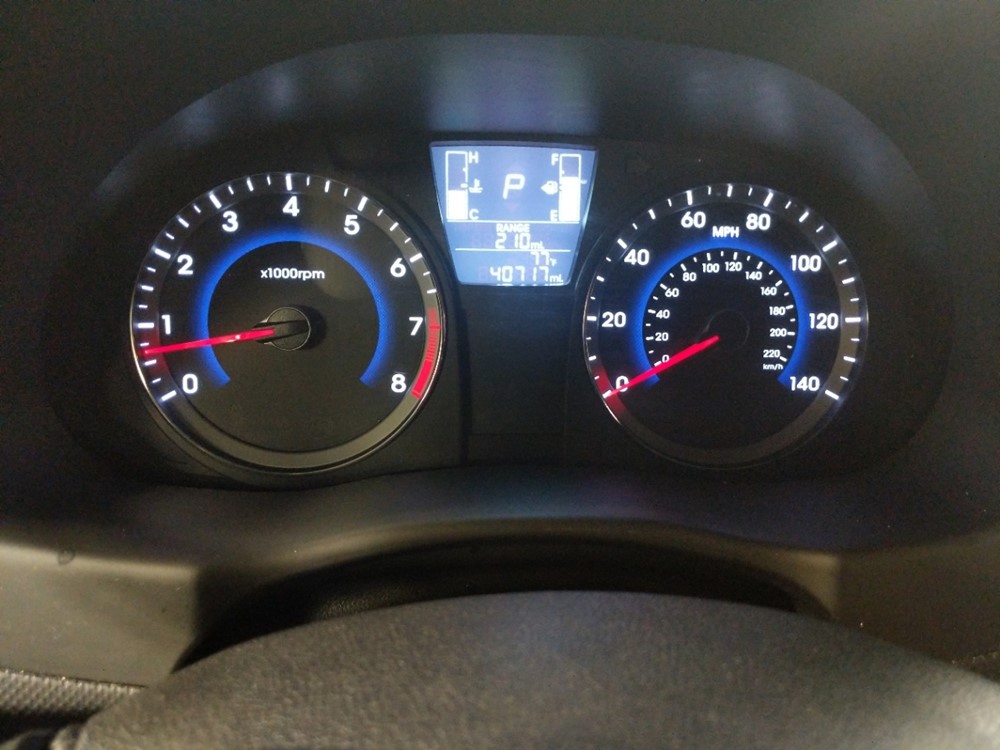 2017 Hyundai Accent - Odometer Close Up