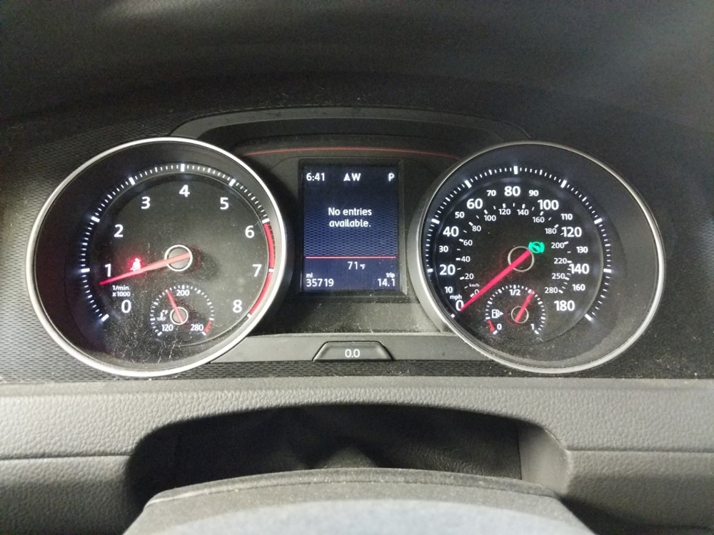 2017 Volkswagen Golf - Odometer Close Up