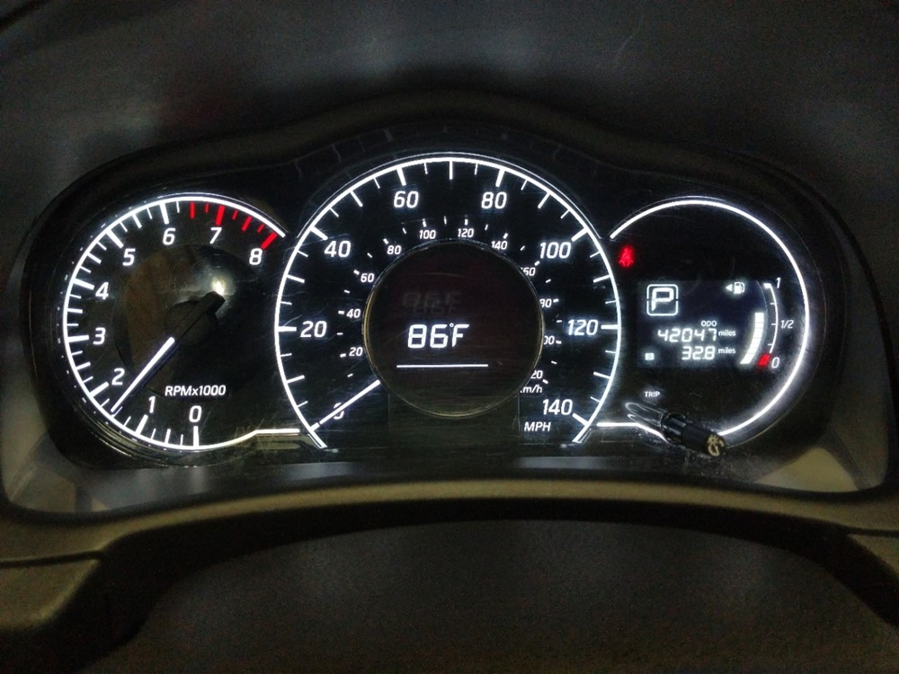 2017 Nissan Versa - Odometer Close Up