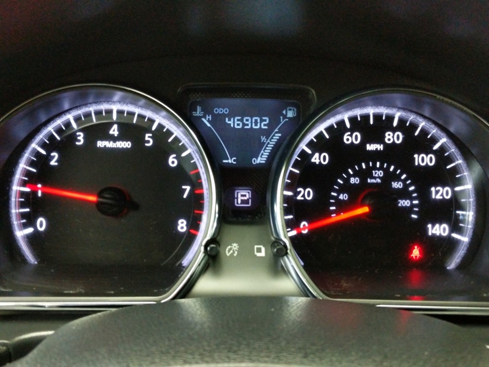 2017 Nissan Versa - Odometer Close Up