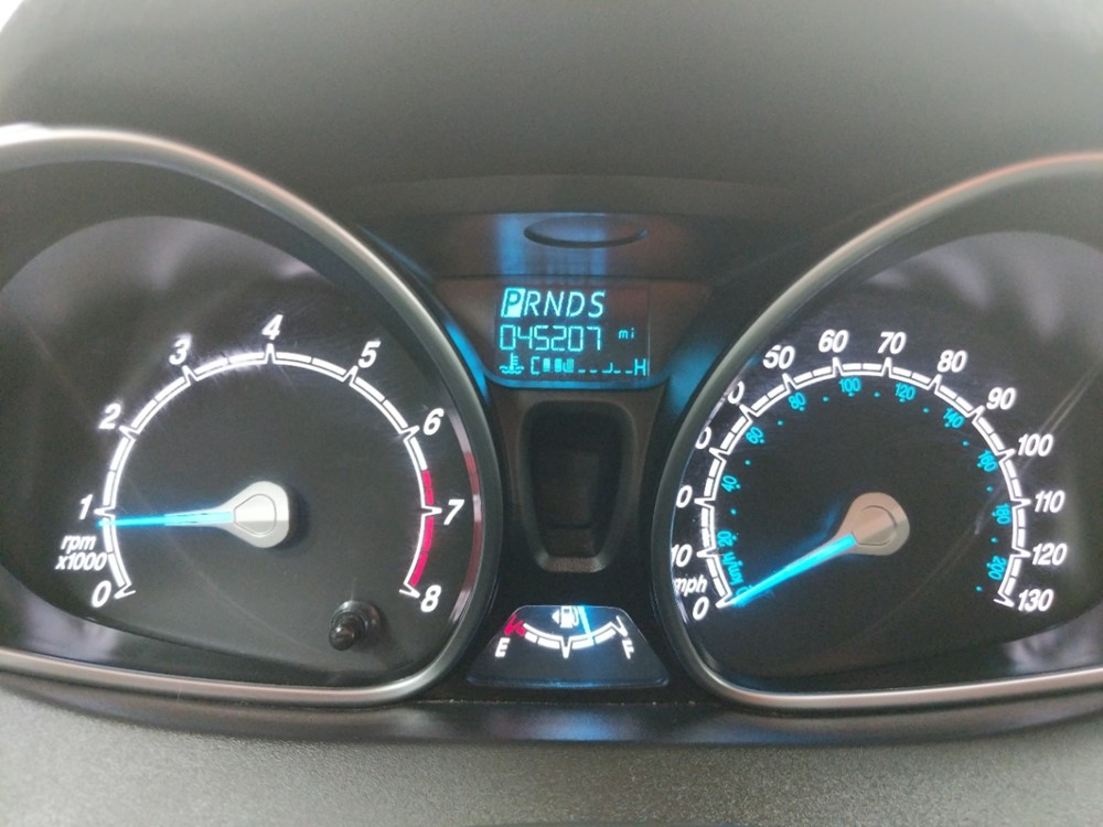 2017 Ford Fiesta - Odometer Close Up