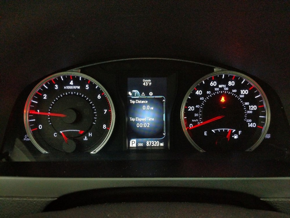 2016 Toyota Camry - Odometer Close Up