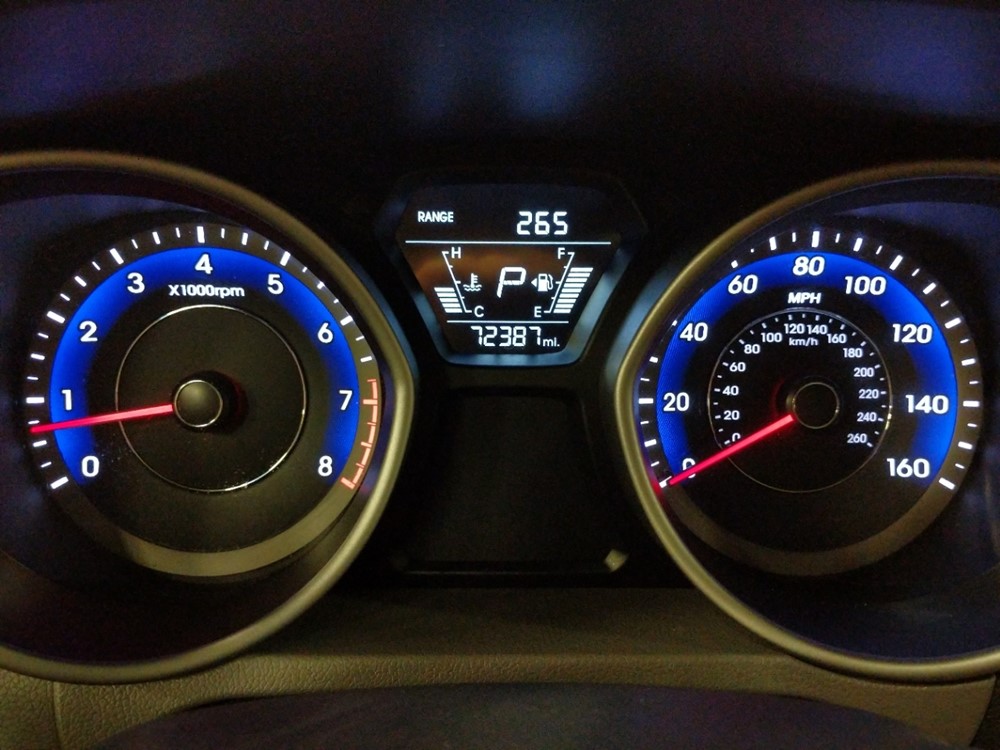 2015 Hyundai Elantra - Odometer Close Up