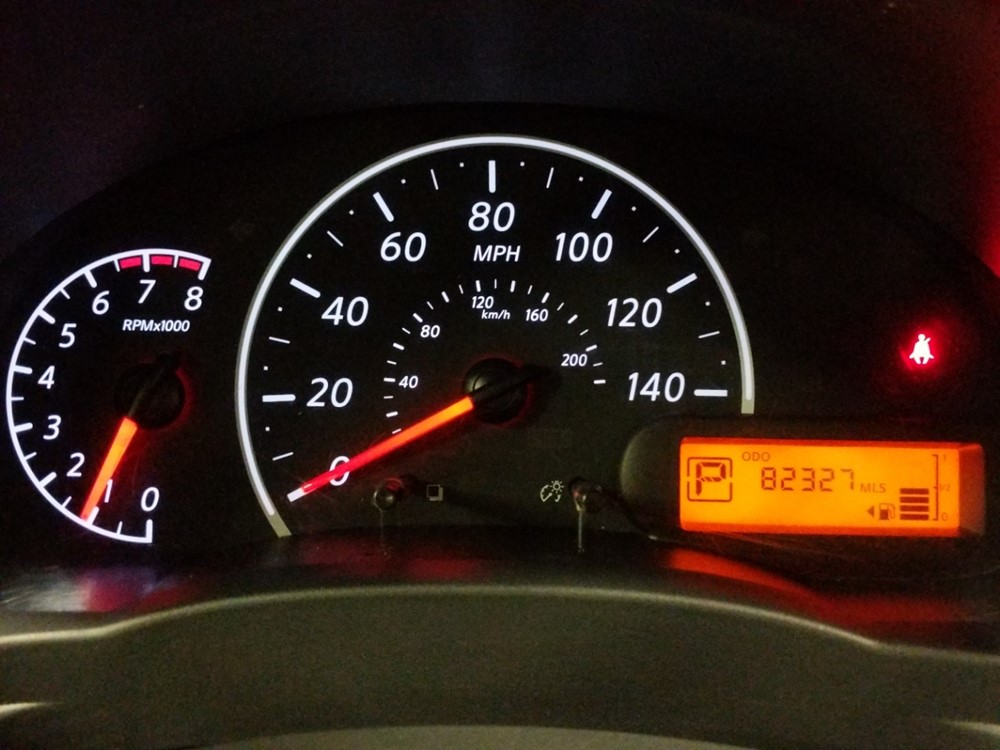 2015 Nissan Versa - Odometer Close Up