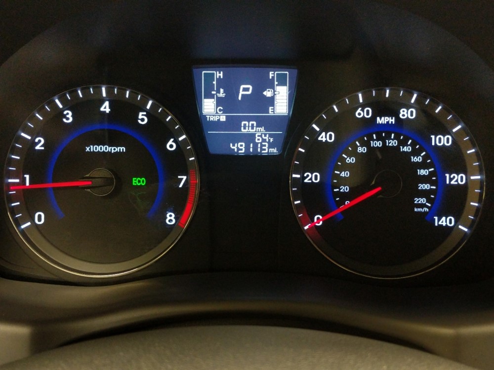 2017 Hyundai Accent - Odometer Close Up