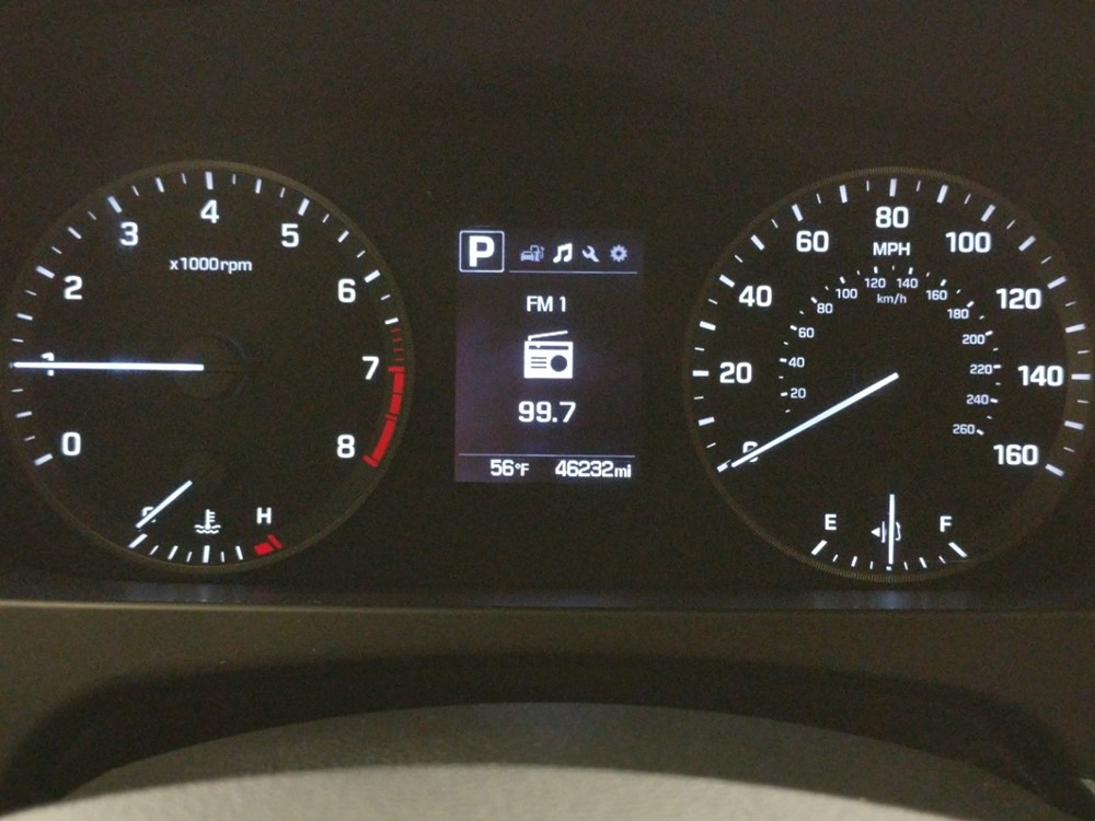 2017 Hyundai Sonata - Odometer Close Up