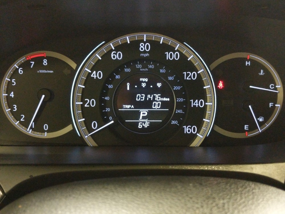 2015 Honda Accord - Odometer Close Up