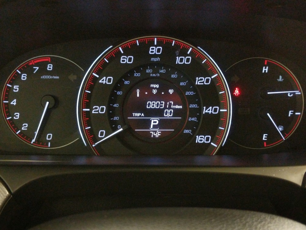 2015 Honda Accord - Odometer Close Up