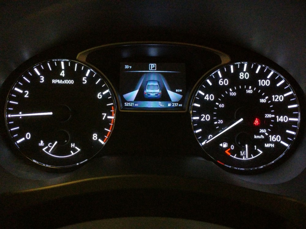 2017 Nissan Altima - Odometer Close Up