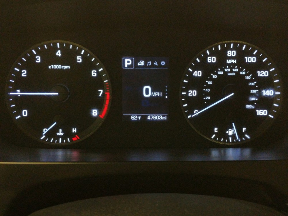 2017 Hyundai Sonata - Odometer Close Up
