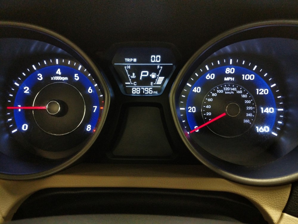 2016 Hyundai Elantra - Odometer Close Up