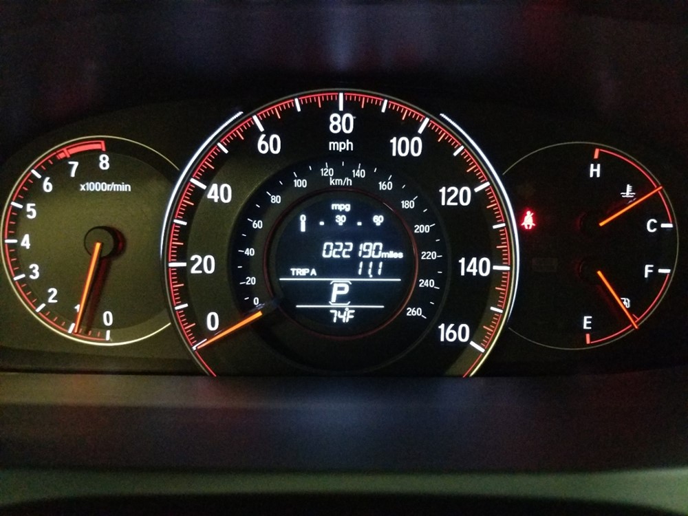 2017 Honda Accord - Odometer Close Up