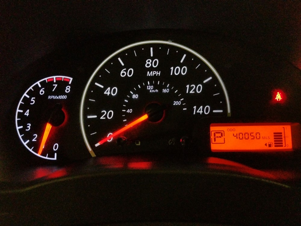 2016 Nissan Versa - Odometer Close Up